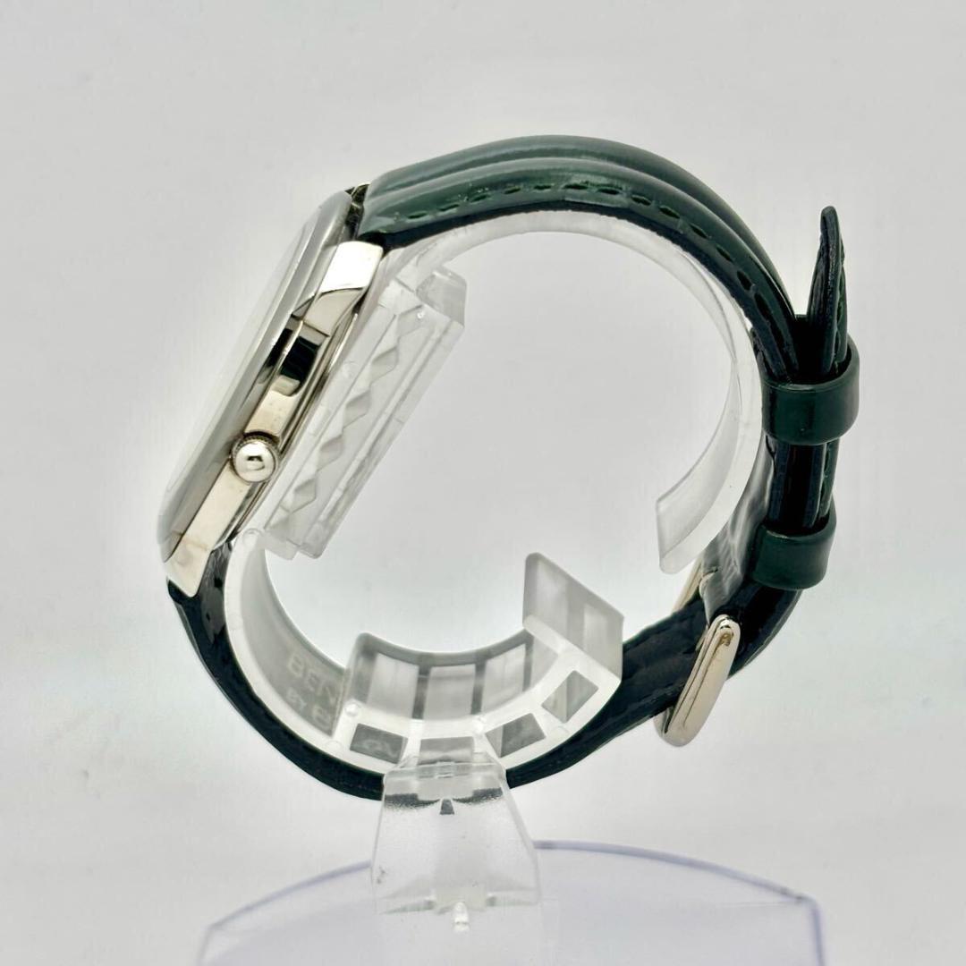 美品 新品電池 BENETON BULOVA メンズ 腕時計 スモールセコンド