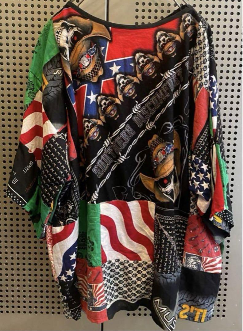 古着　ヴィンテージ　Tシャツ　パッチワーク　リメイク　リメイクTシャツ