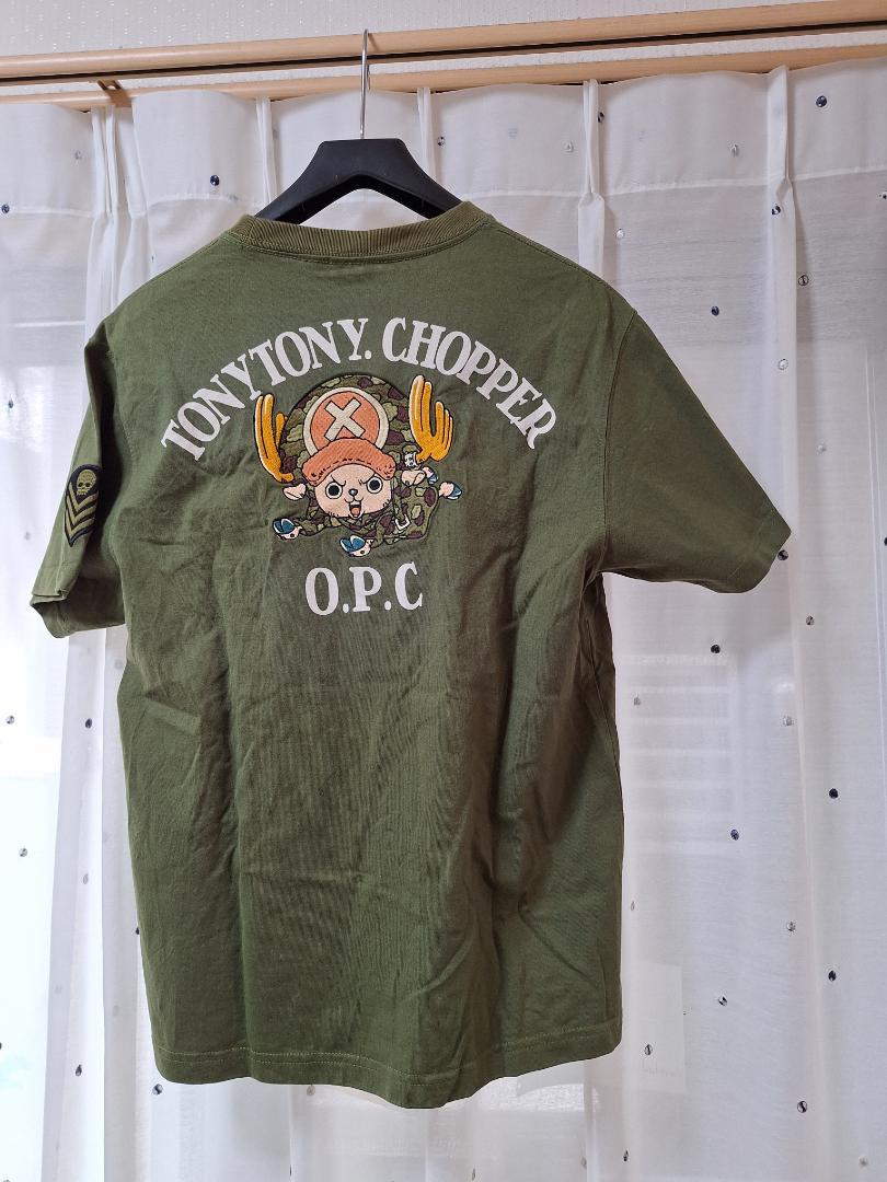 トニートニー・チョッパー 刺繍Tシャツ オリーブグリーン
