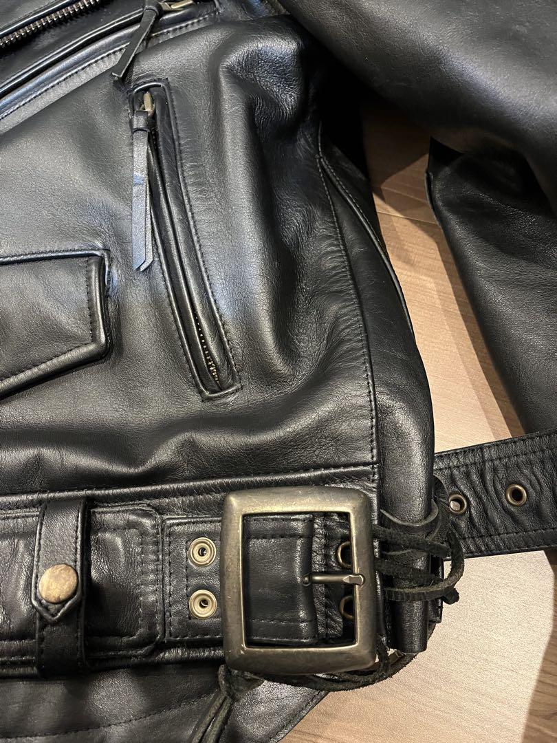 リナ様専用 エヴォ ダブルライダースジャケット 黒 牛革 L