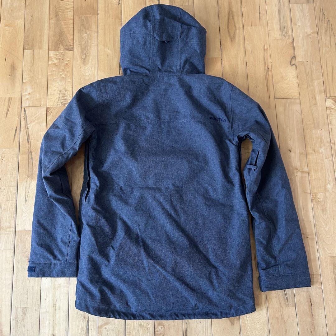 BURTONデニムカラースノーボードウェア フード付き メンズMサイズ