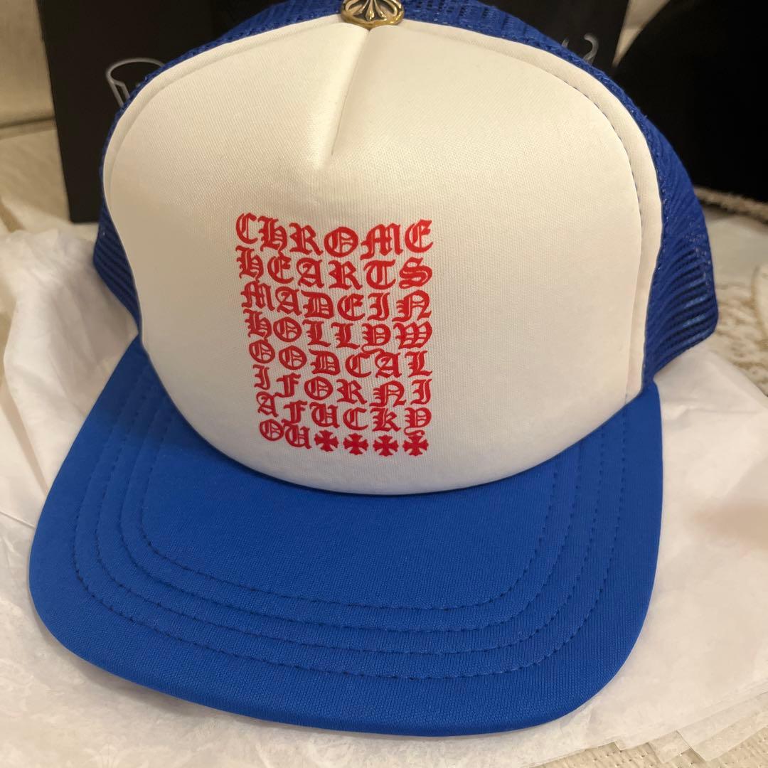 ♥ CHROME HEARTS メッシュキャップ ブルークロムハーツ