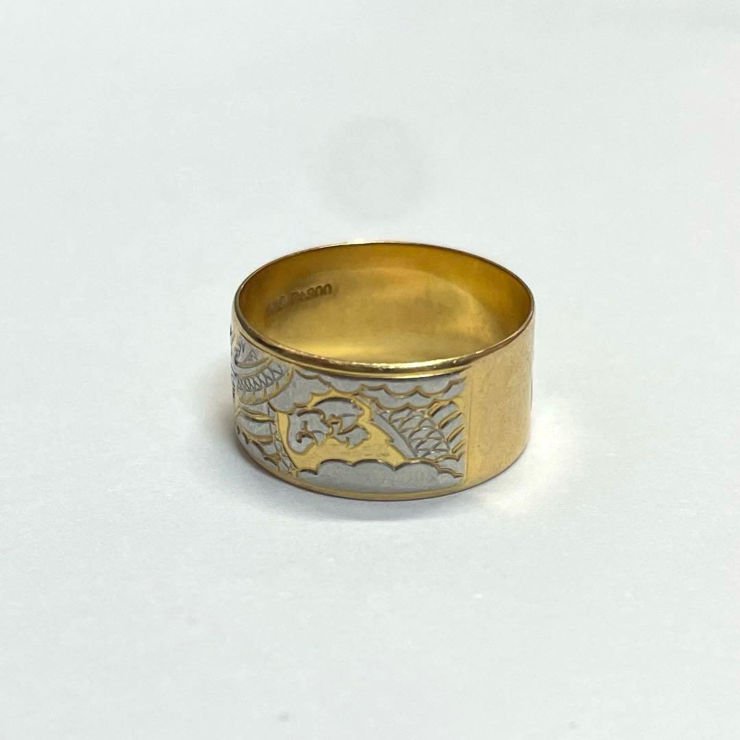 【希少】K18 PT900 龍 Dragon Ring 刻印有り 希少 K18 PT900 龍 Dragon Ring Made inJapane - メルカリ