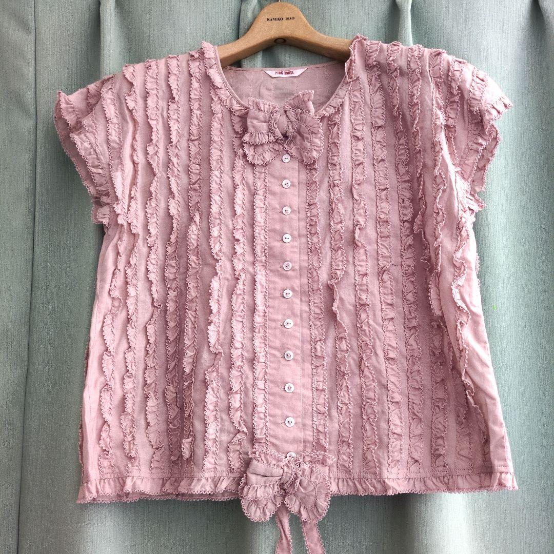 新品 ピンクハウス♥リボン付き総ピコフリルブラウス - メルカリ