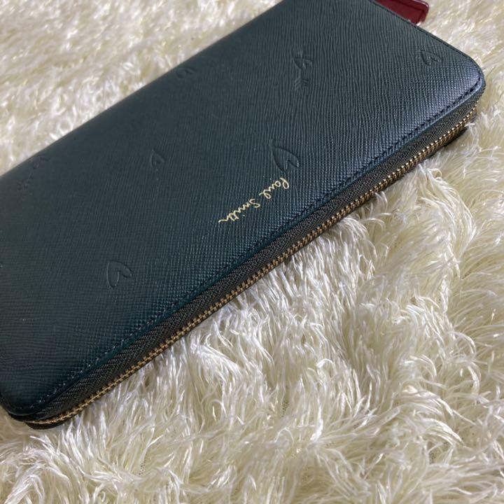 極美品 ラウンドファスナー スミシーハート サフィアーノ ZiQBs-m25703458281 ポールスミス 長財布 正規品安い