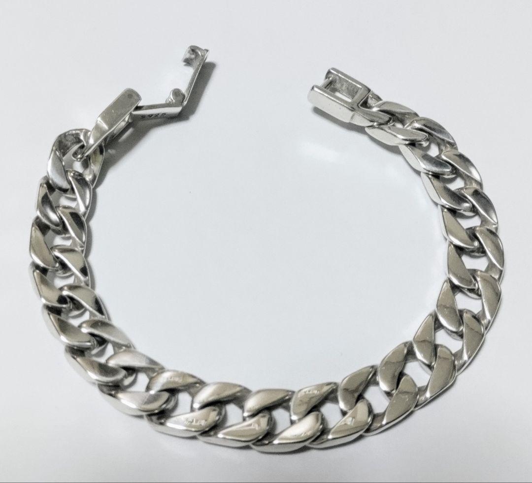 送料込 ブレスレット シルバー925 幅10mm 喜平 メンズ