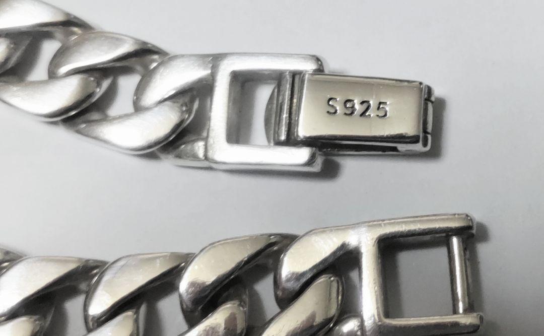 送料込 ブレスレット シルバー925 幅10mm 喜平 メンズ