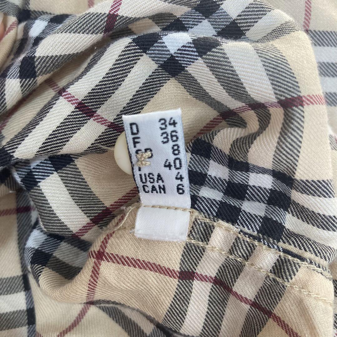 Burberry London ノバチェック ホースロゴ ベージュ 長袖 シャツ