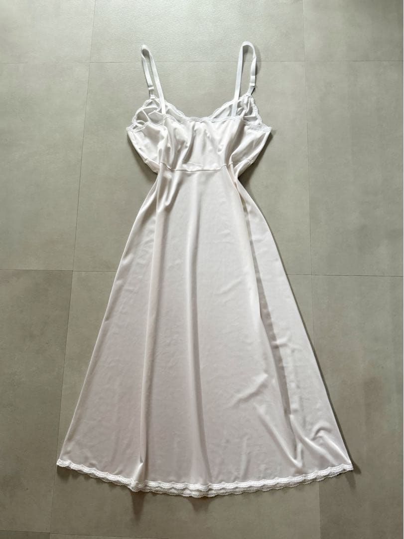 アンティーク ビンテージ 80s 花柄 ワンピース レース ノースリーブ ドレス