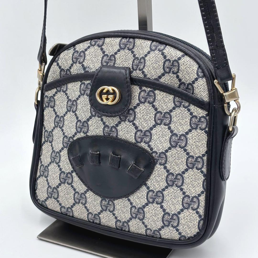 美品 グッチ シェリーライン クラッチ バッグ GG柄 レザー GUCCI オールドグッチ シェリーライン GG柄 レザーショルダー