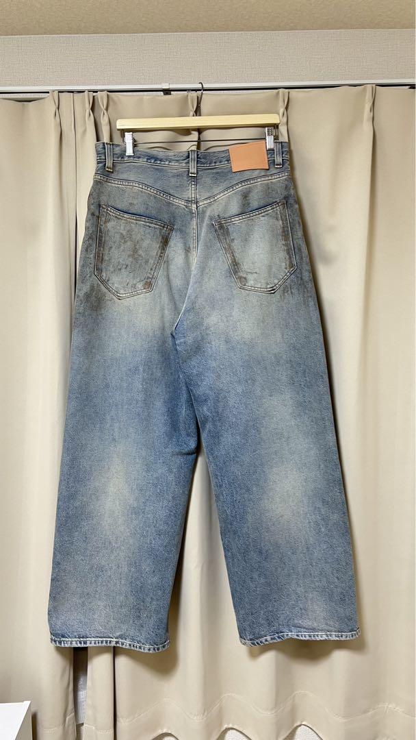 Acne Studios 2023 ディストレストワイドレッグジーンズ