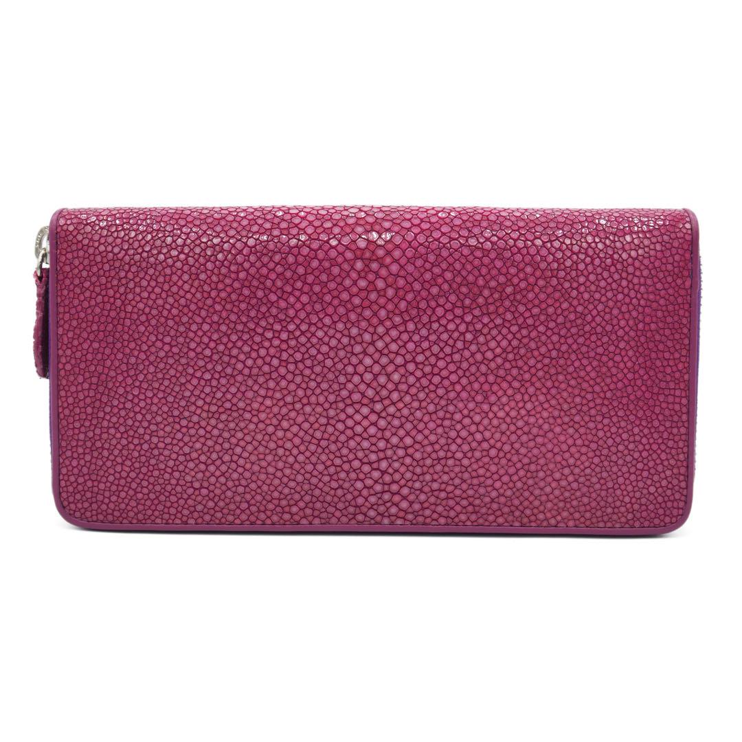 スティングレー 長財布 ポリッシュ加工 ウォレット パープル