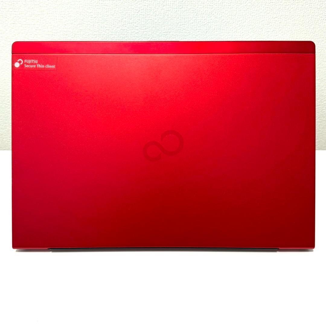 美品 希少カラー ワインレッド SSD搭載 軽量 富士通 ライフブック 185