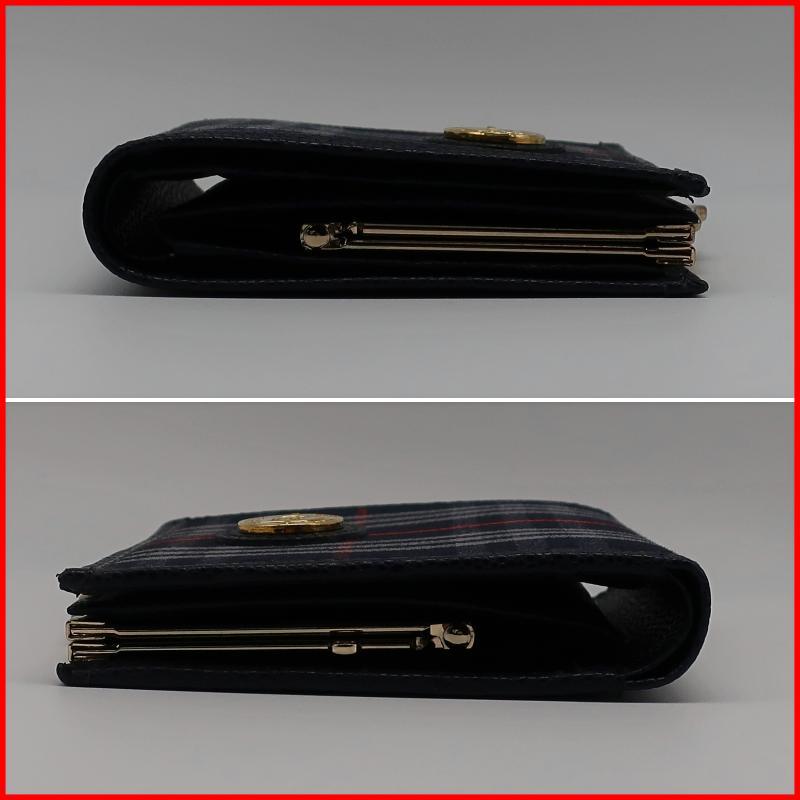 正規品 バーバリー Burberry 財布 Wallet チェック 騎士ロゴ 箱 正規品 バーバリー Burberry 財布 チェック がま口 騎士ロゴ 青