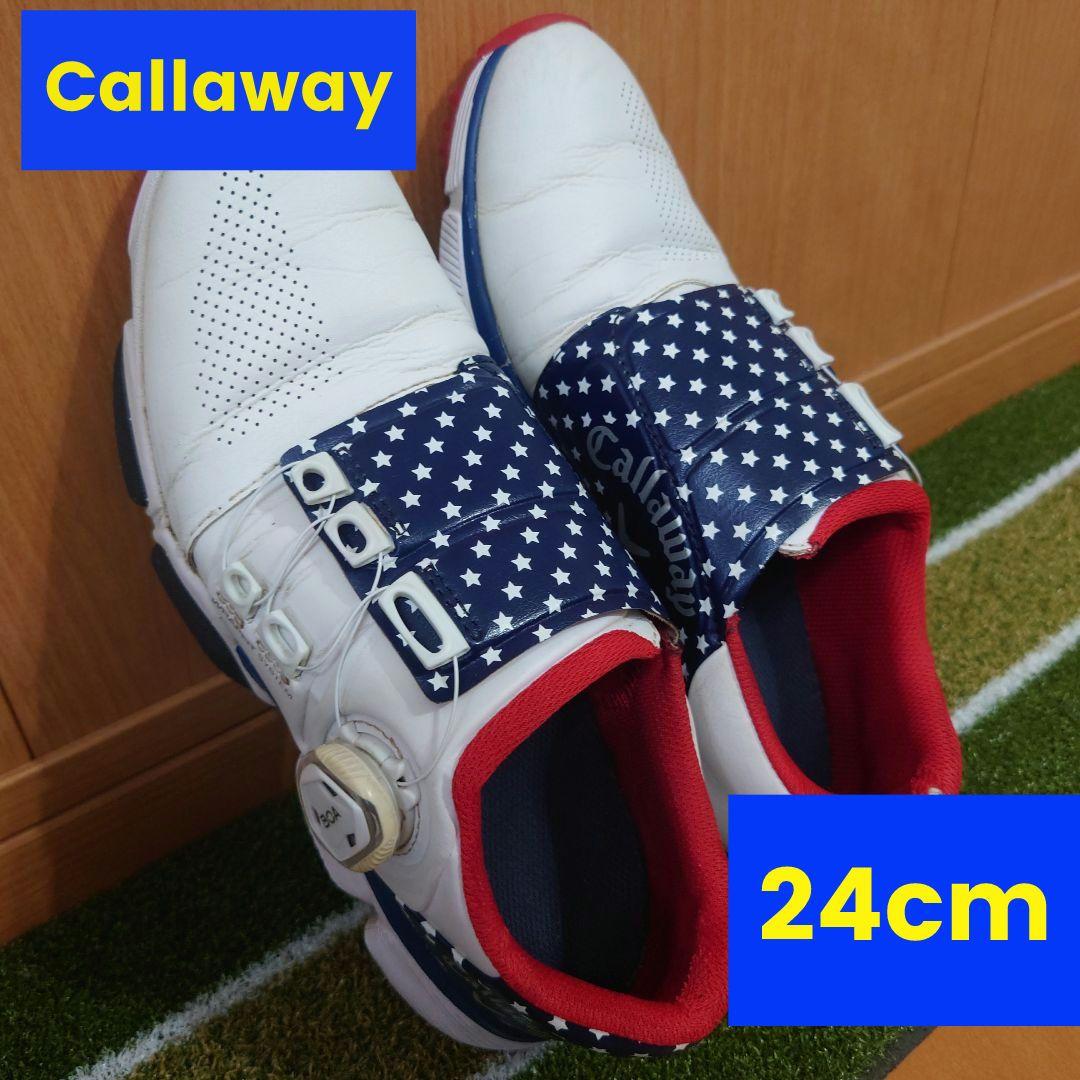 Callaway ゴルフシューズ 星柄デザイン Callaway レディース ゴルフシューズ 24cm 星条旗 - メルカリ