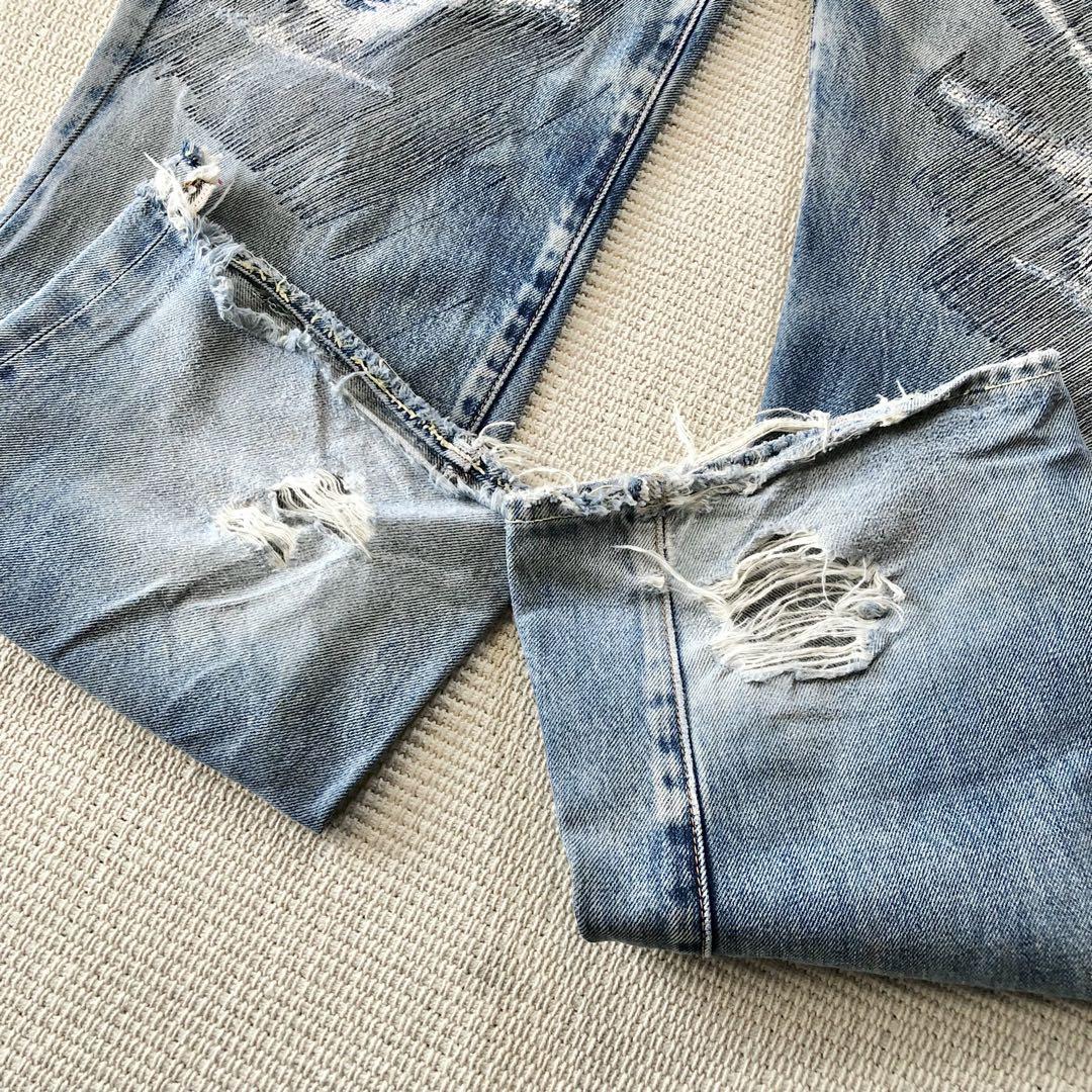 Sewing Chop O'alls デニムパンツ ヴィンテージ加工 90s?