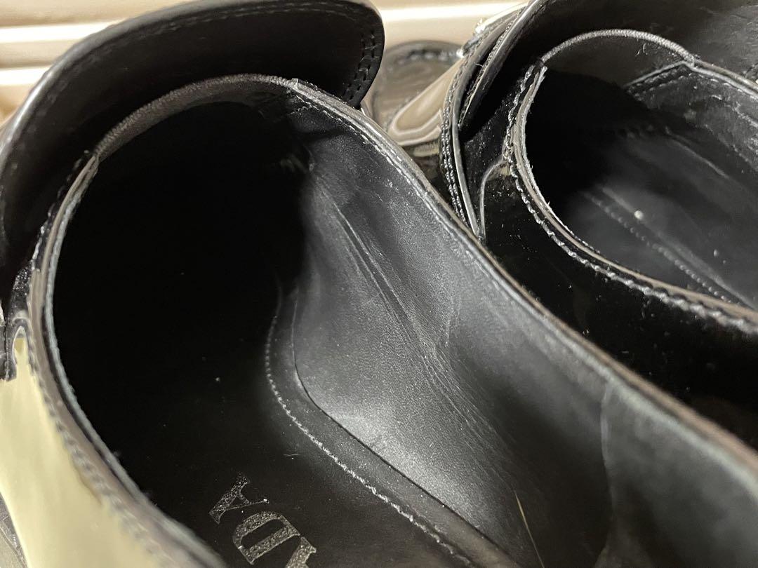 プラダ PRADA パテント ローファー 37 レディース