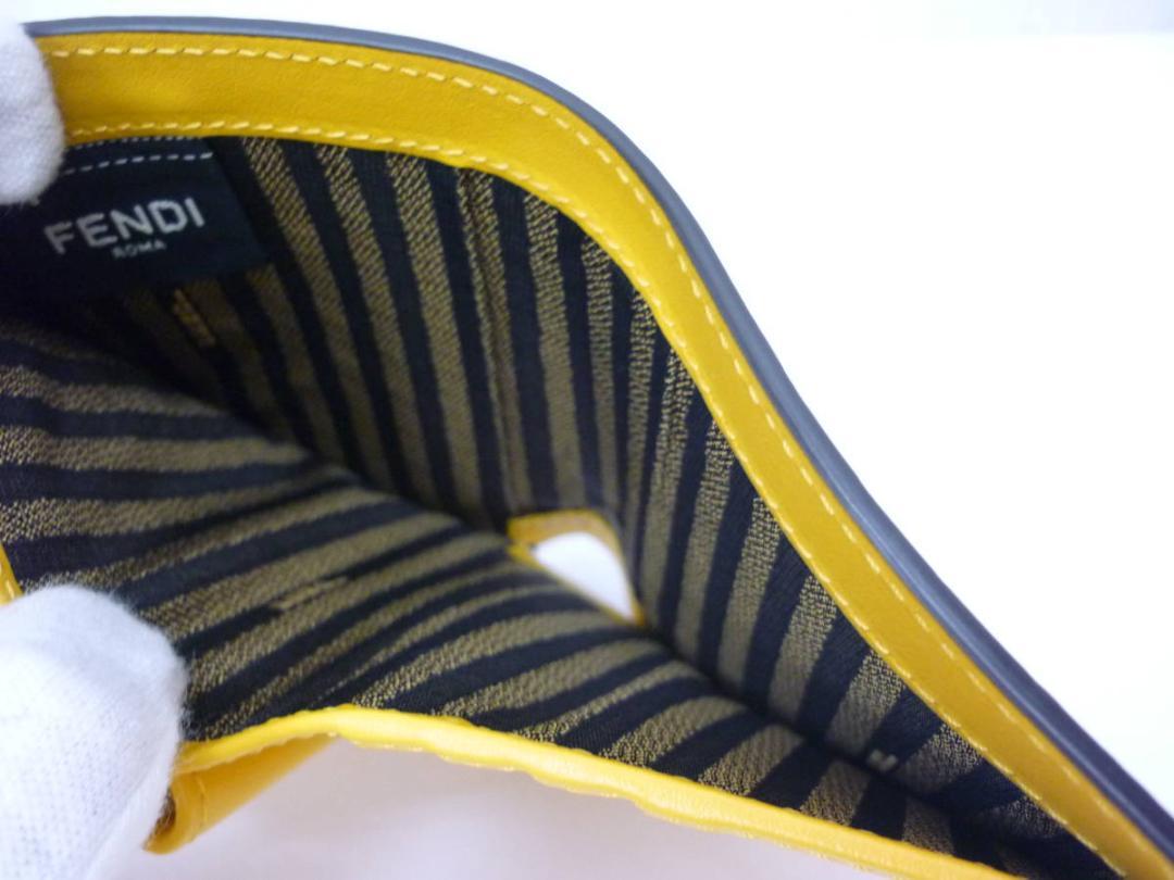エフ イズ フェンディ 二つ折り コンパクト財布 8M0387 イエロー　a