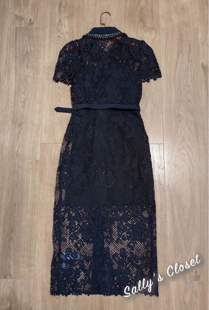 ❤️人気新作 新品♡ SelfPortrait 黒レースロングワンピース♡　863