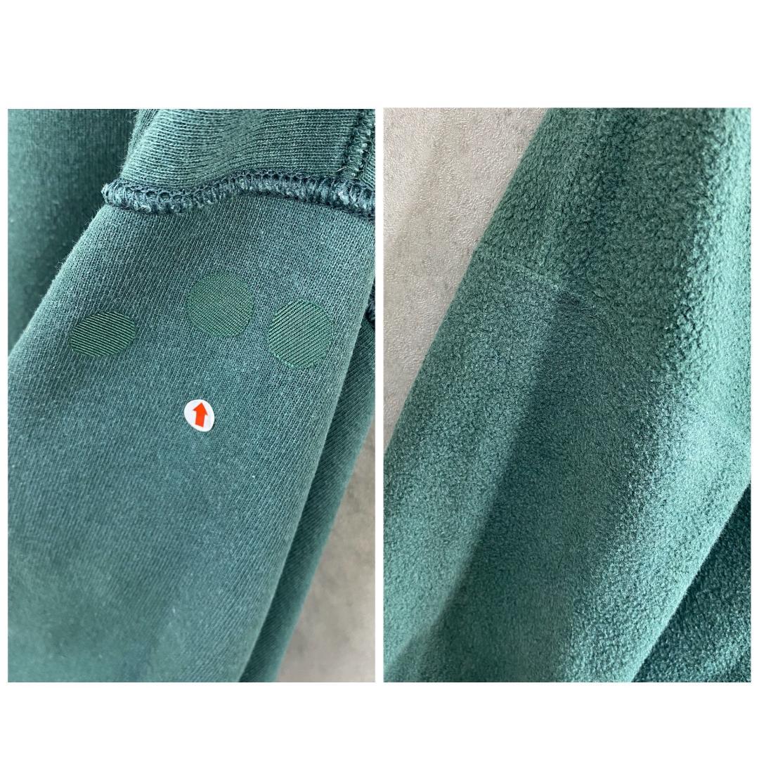 チャンピオン　反転生地　ビッグロゴ　グリーン系　XL　スウェット　90ｓ