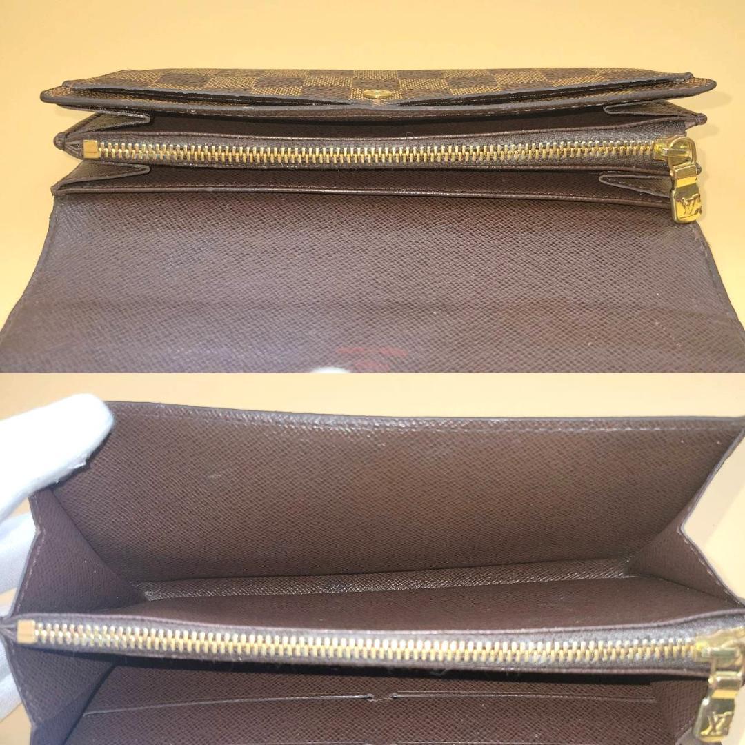 【美品】ルイヴィトン ダミエ ポルトフォイユ サラ 長財布 ブラウン 男女兼用