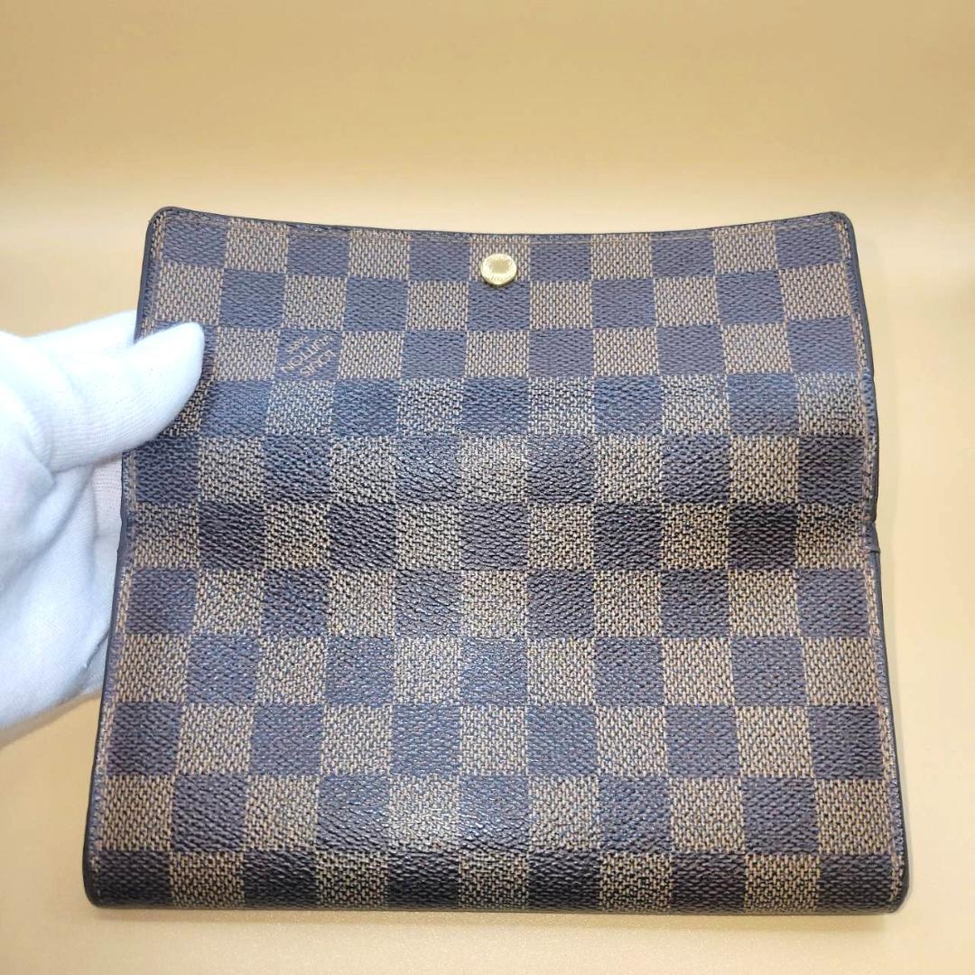 【美品】ルイヴィトン ダミエ ポルトフォイユ サラ 長財布 ブラウン 男女兼用