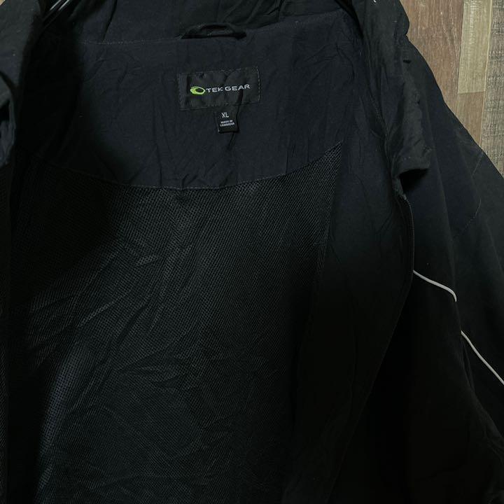 ブルゾン ジップ メンズ ブラック XL USA古着 90s 長袖 ジャケット