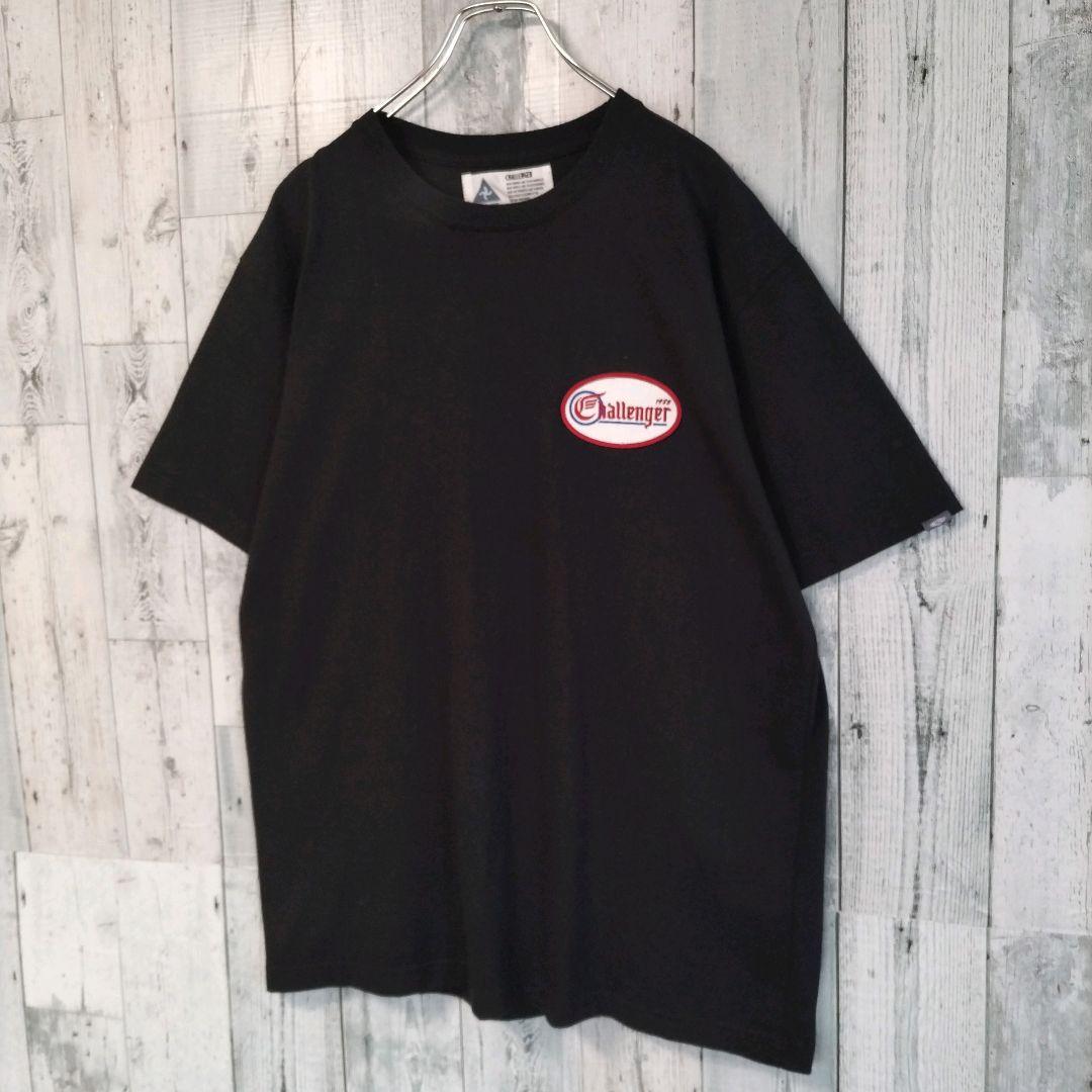 a88【人気Lサイズ】チャレンジャー☆背面ビックロゴ　Ｔシャツ　ワッペン付き