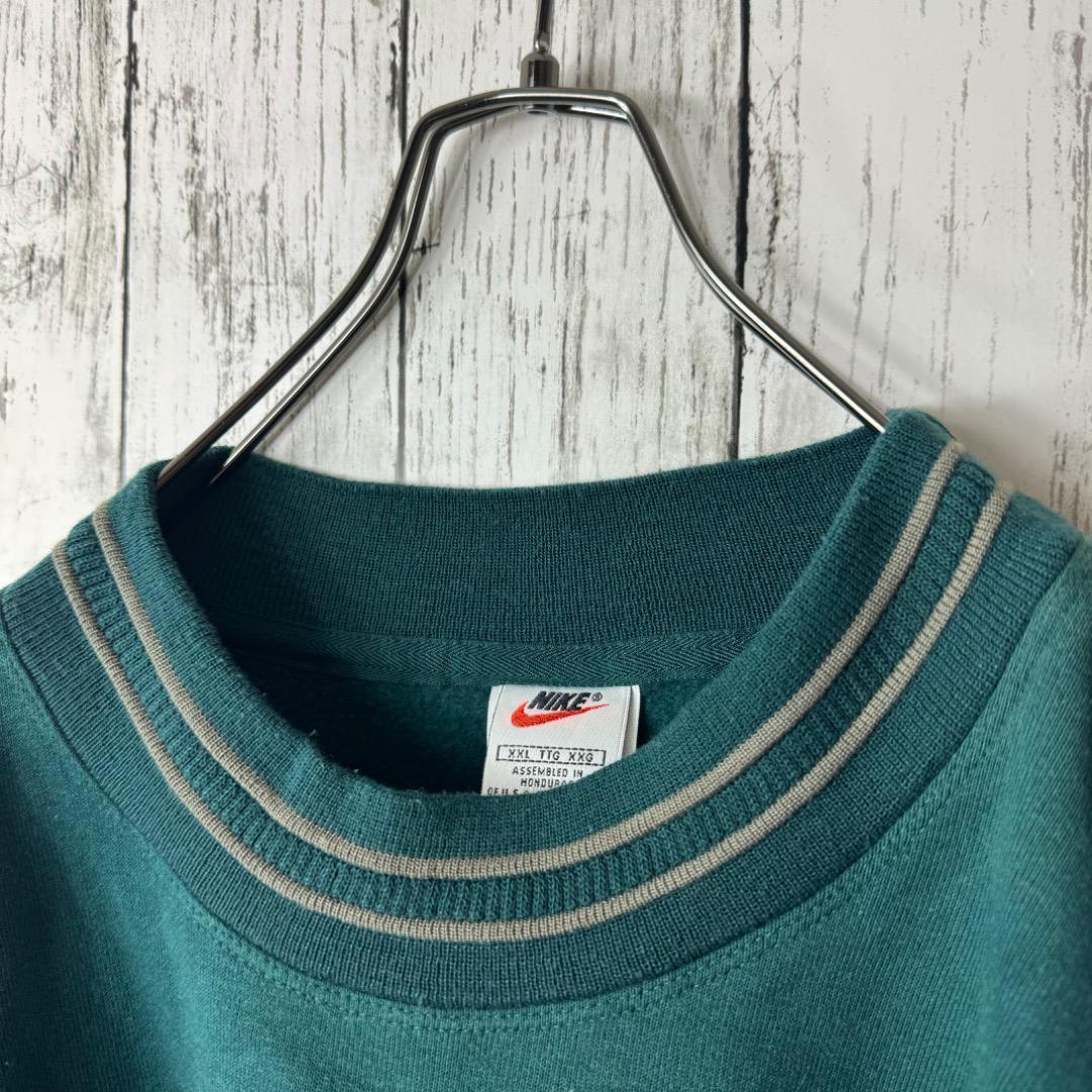 人気モデル オールド ナイキ 刺繍 センターロゴ スウェット XXL スウッシュ