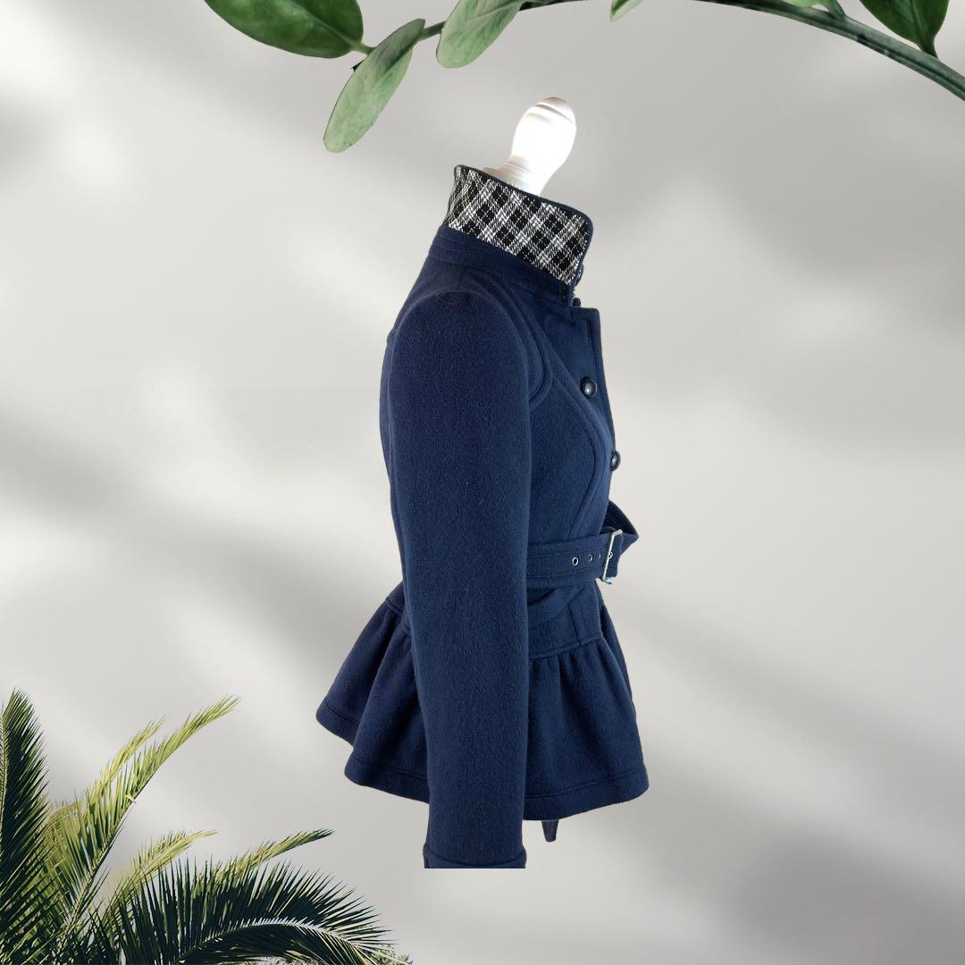 美品　バーバリーブルーレーベル　ショート　コート　ネイビー