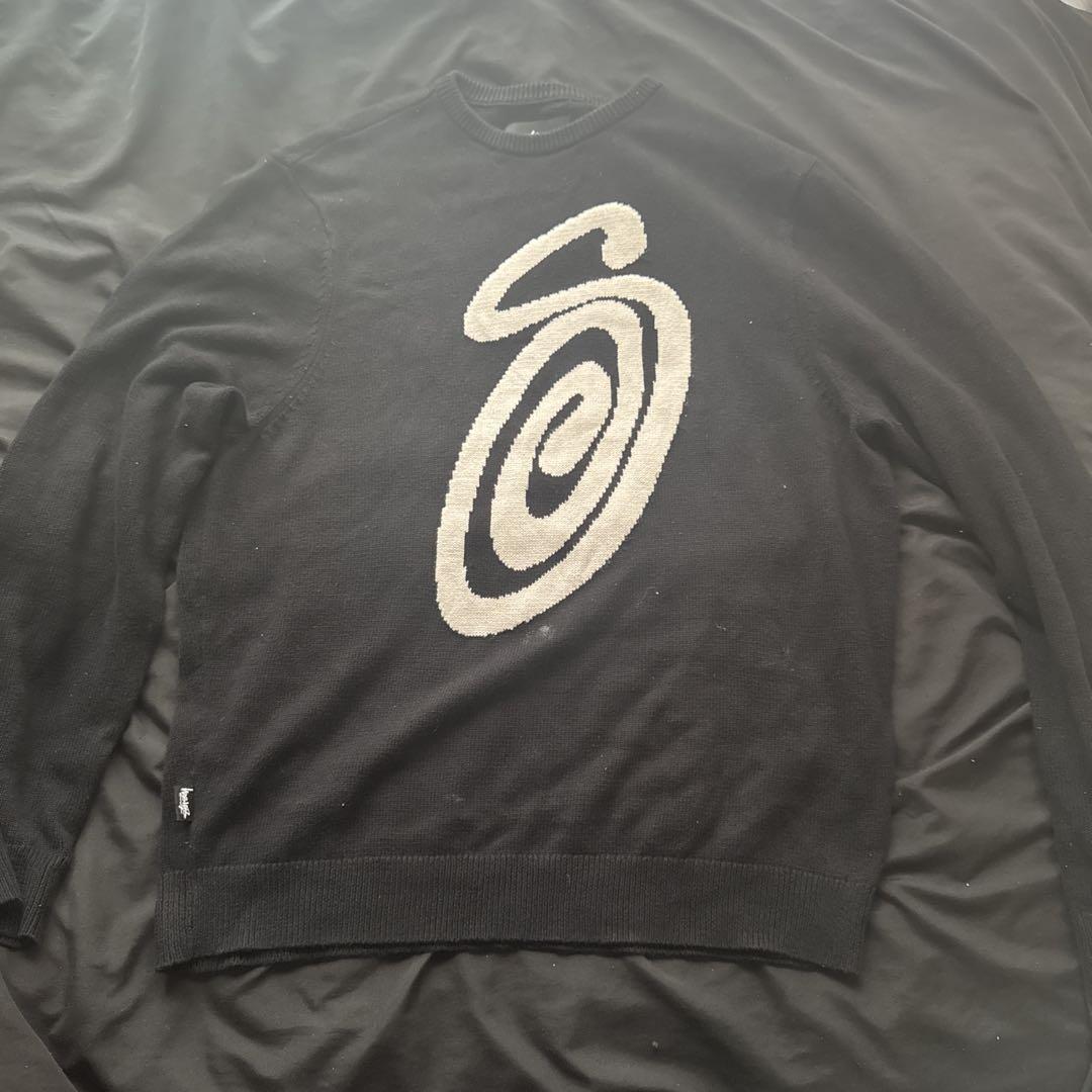 Stussy 黒 ニットセーター Lサイズ