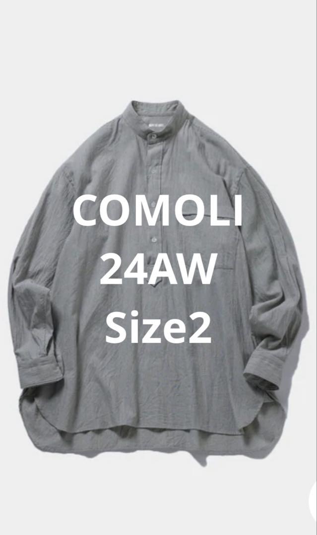 COMOLI c/caストライププルオーバーシャツ 2