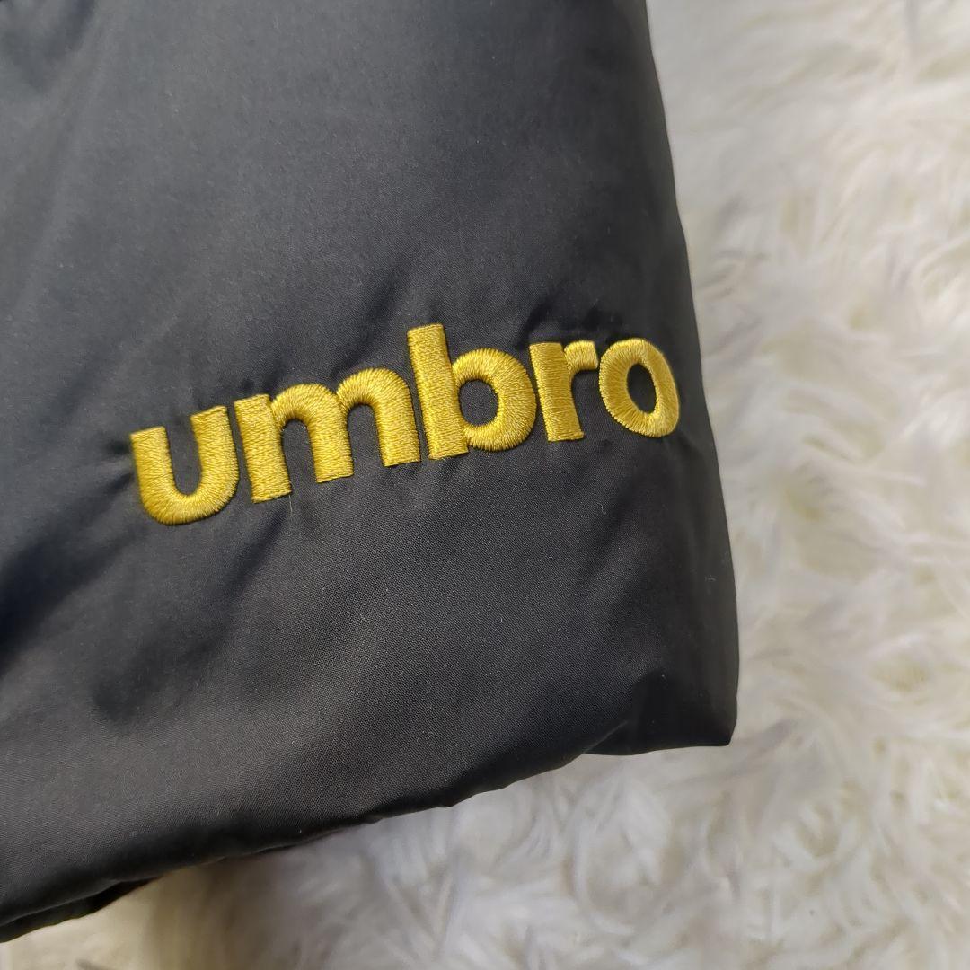 【UMBRO✨XO 2XL】ダウン ベンチ ロング コート 肉厚 ブラック 刺繍