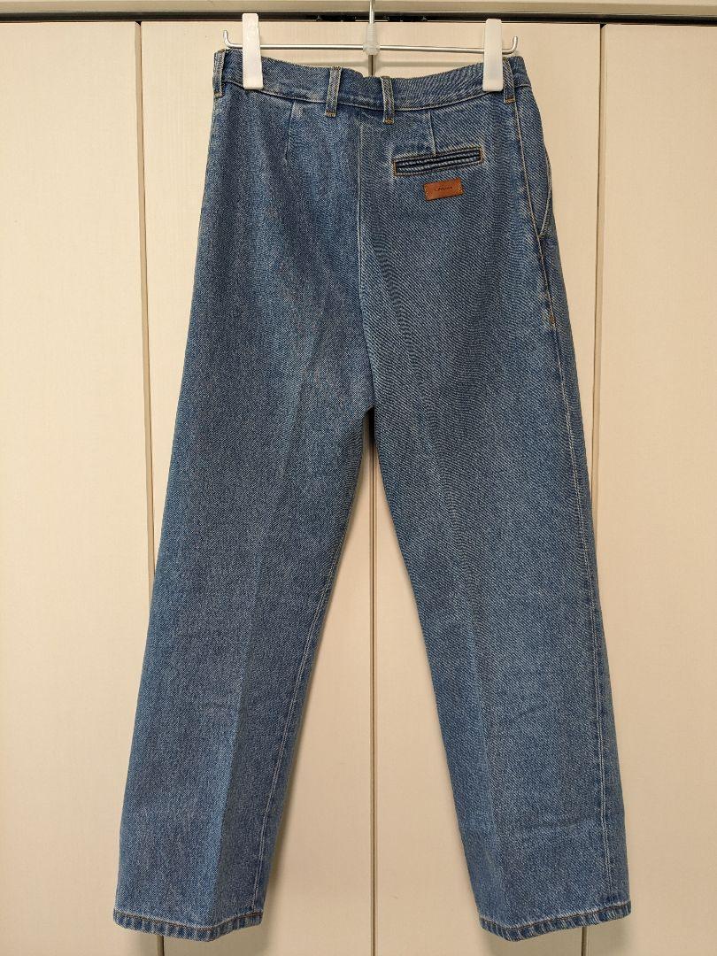 Cristaseya  DENIM PLEATED TROUSERS デニム