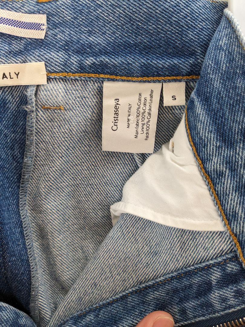 Cristaseya  DENIM PLEATED TROUSERS デニム