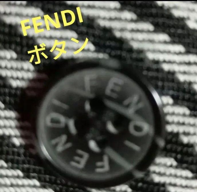 ビンテージFENDI 刺繍ロゴ ストライプシャツ レディース L