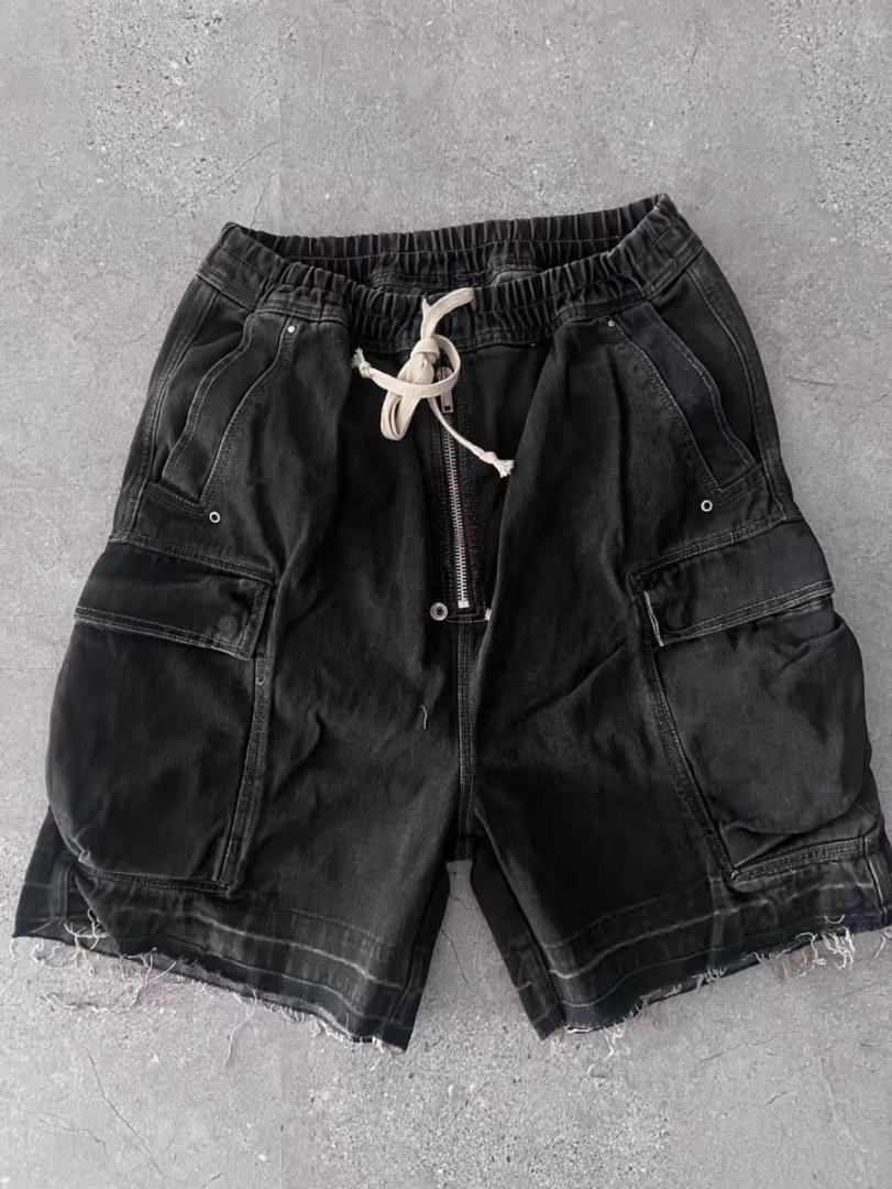 Rick Owens DRKSHDW カーゴデニムショーツ ブラック Mサイズ Rick Owens DRKSHDW カーゴデニムショーツ ブラック Mサイズ