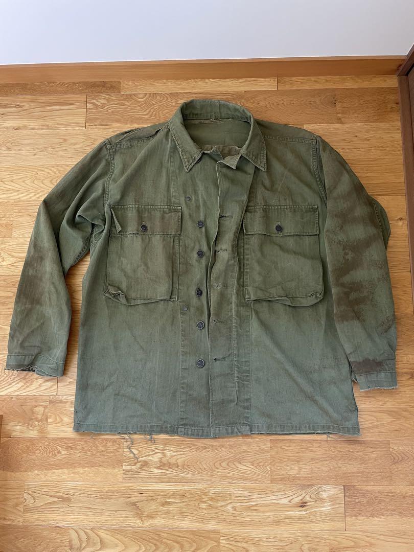 【古着・ダメージ有】M43 HBTミリタリージャケット サイズ40R