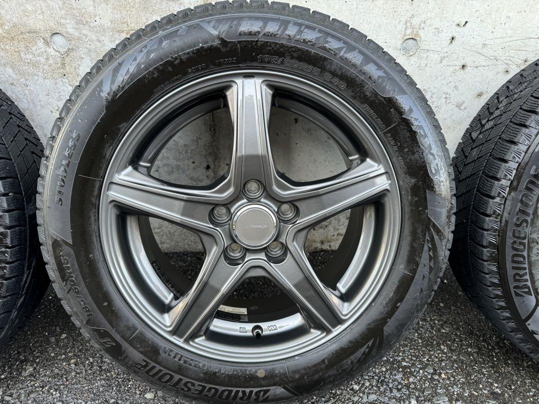 シエンタ170等スタッドレスタイヤ・ホイールセット　VRX3 185/60R15