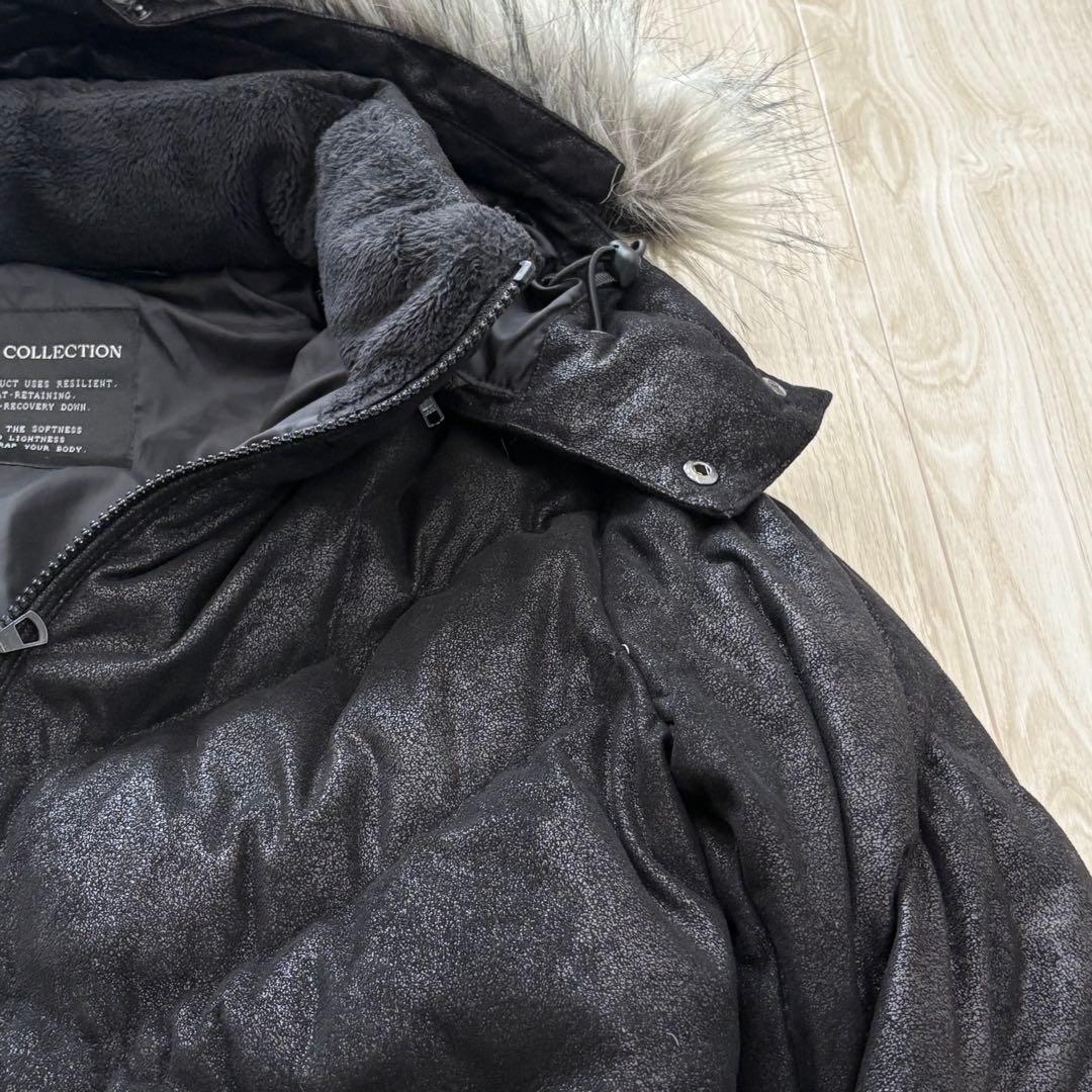 【美品】UNIQLO ダウンジャケット Y2K ブラック XL ファー 丈短 【美品】UNIQLO ダウンジャケット Y2K ブラック XL ファー 丈短