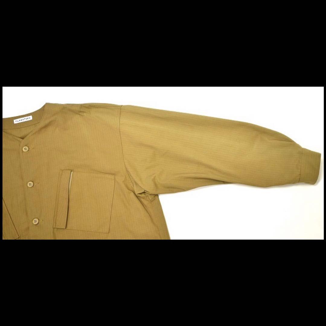 F-LAGSTUF-F リップストップノーカラーミリタリー ジャケット