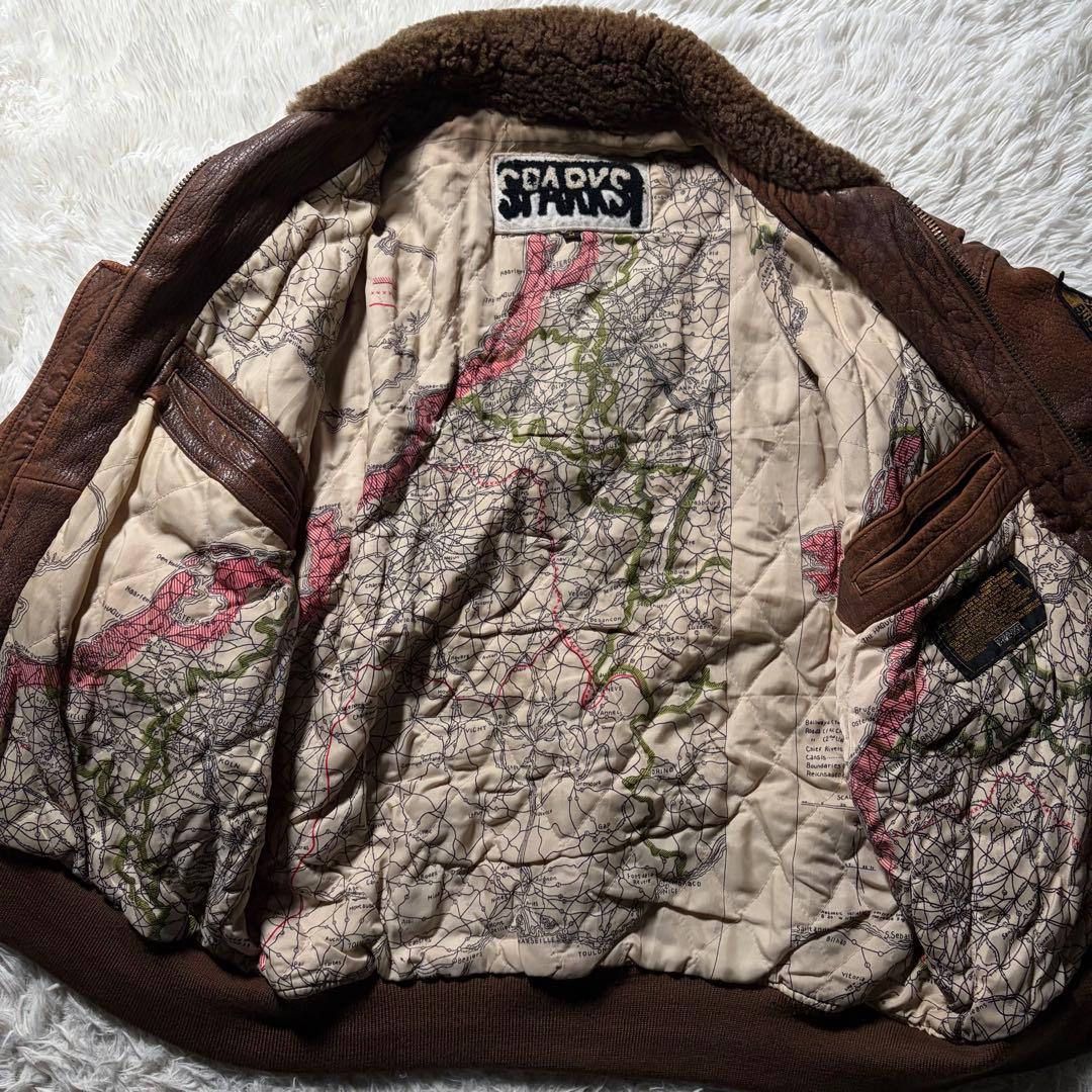 【VINTAGE】フライトジャケット　 G-1 トップガン　ワッペン　羊革