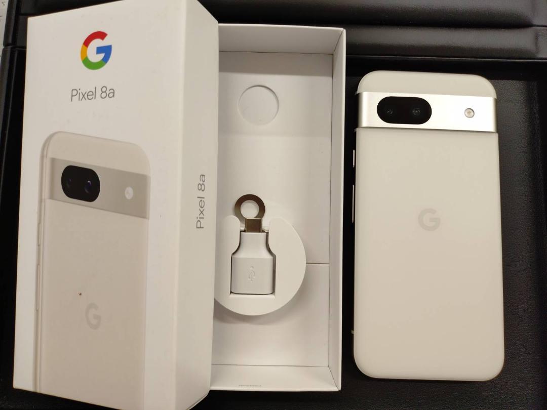 Google Pixel 8a 本体 白 無傷 利用制限無 au simフリー