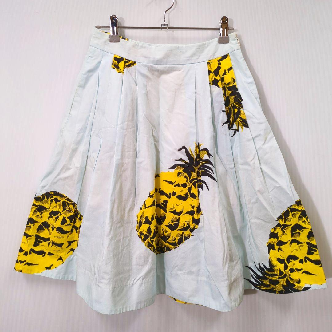 MSGM✨️リゾートコレクション　ビッグシルエット パイナップル柄　膝丈スカート