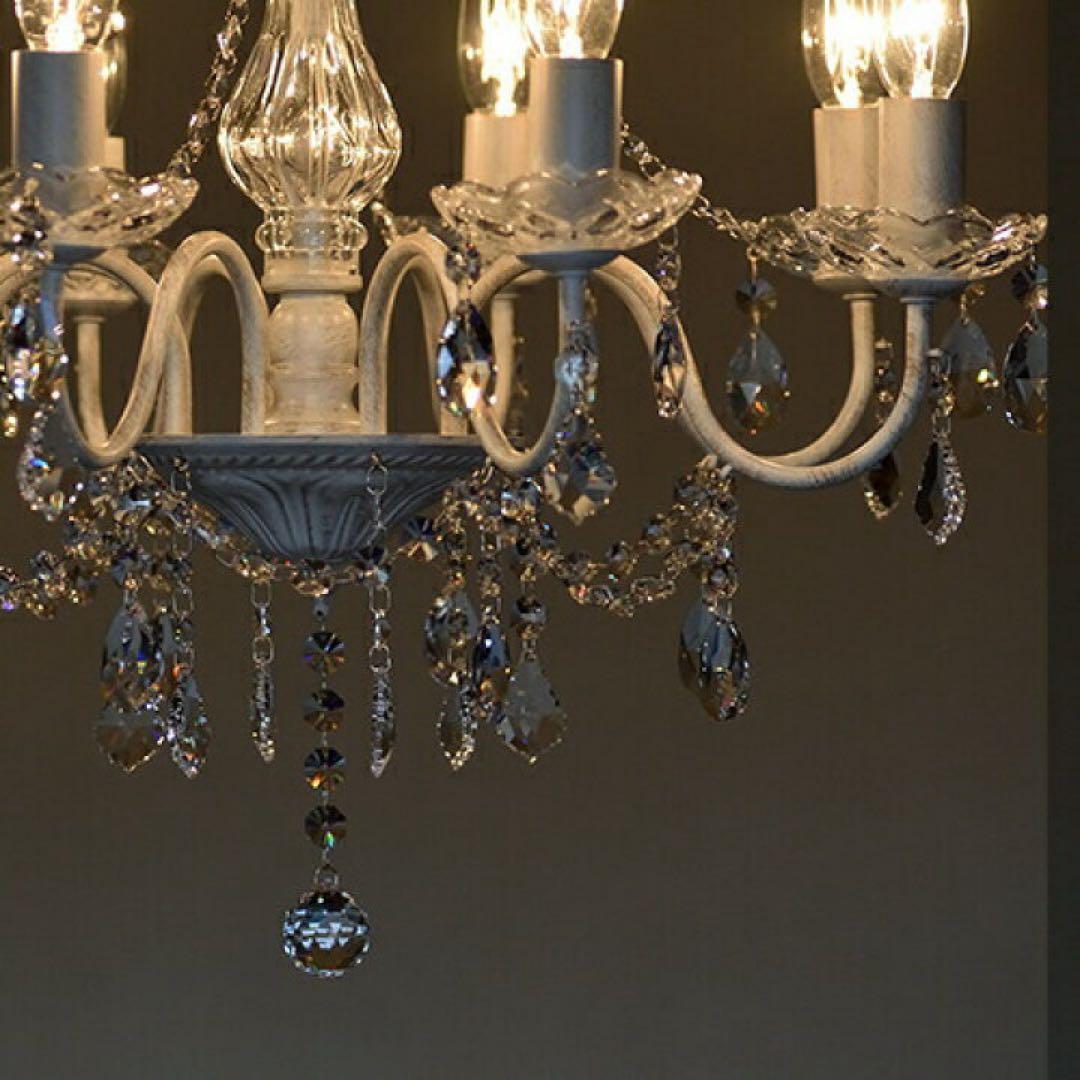 LED対応 8灯シャンデリア ホワイト LED対応 8灯シャンデリア ホワイト