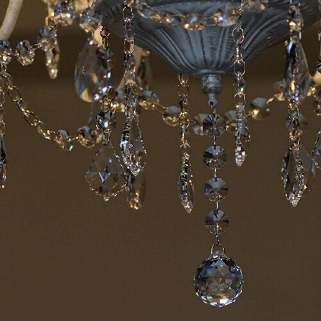 LED対応 8灯シャンデリア ホワイト LED対応 8灯シャンデリア ホワイト