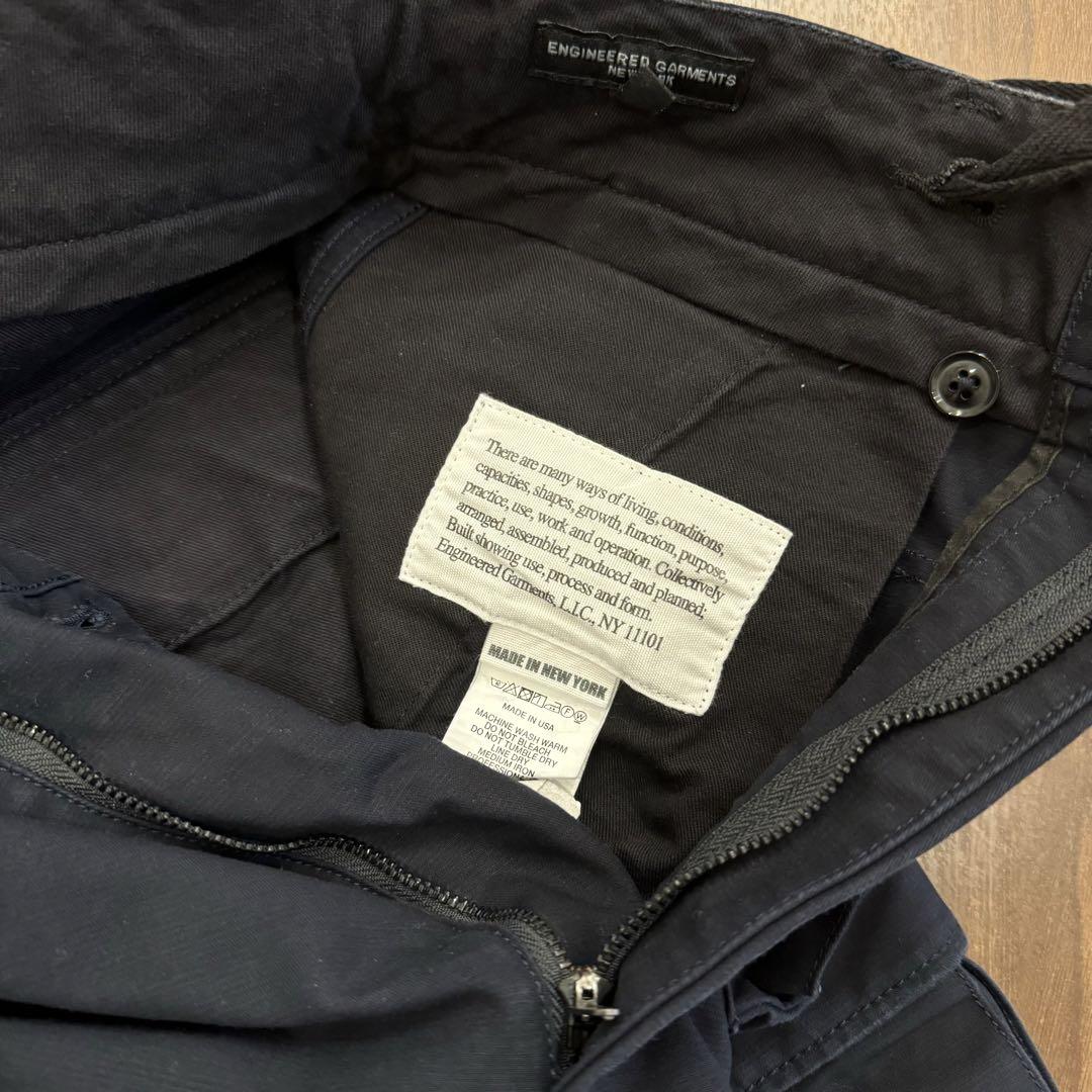 ENGINEERED GARMENTS ブラックカーゴパンツ S