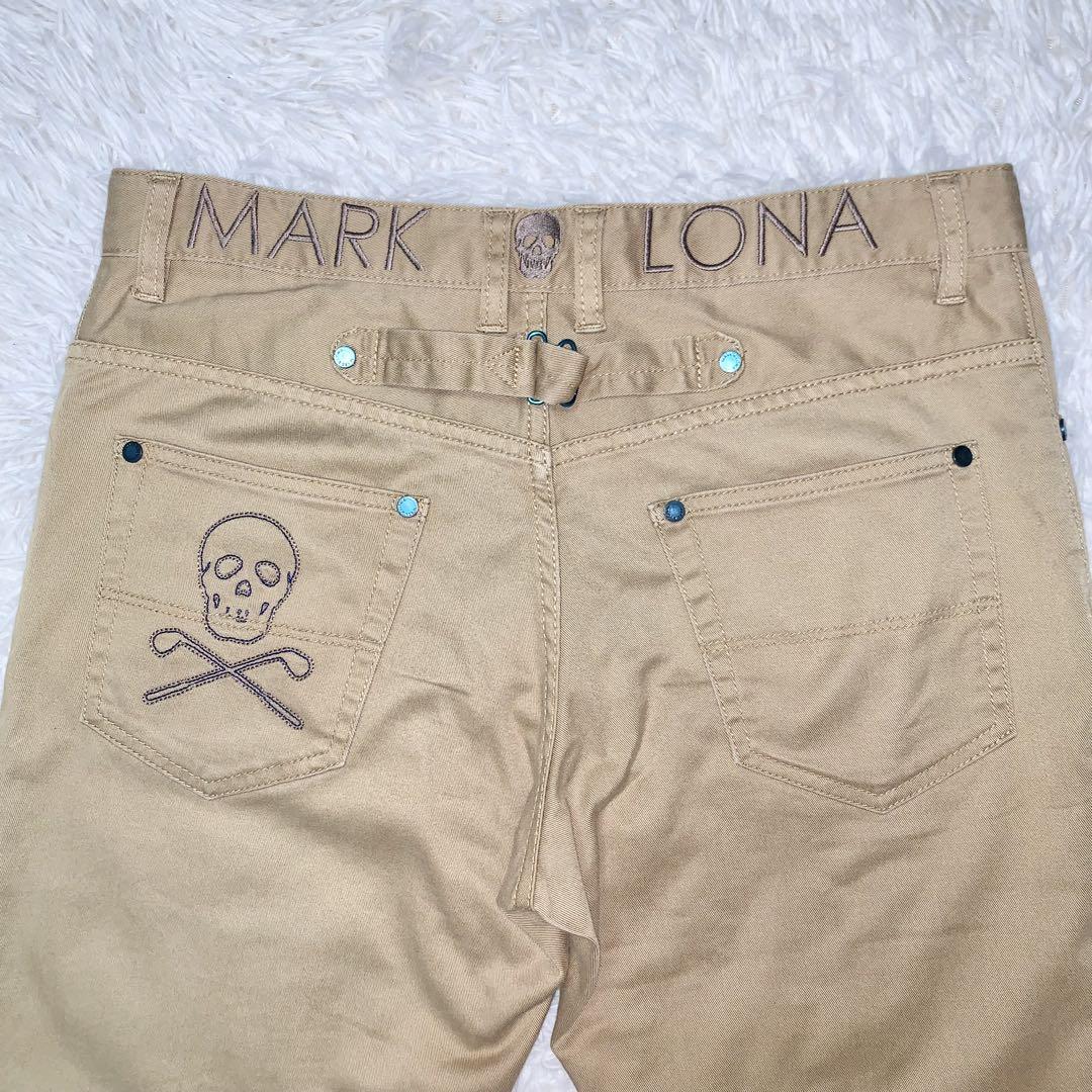 希少 MARK&LONA マーク&ロナ パンツ ゴルフ スカル ドクロ Lサイズ