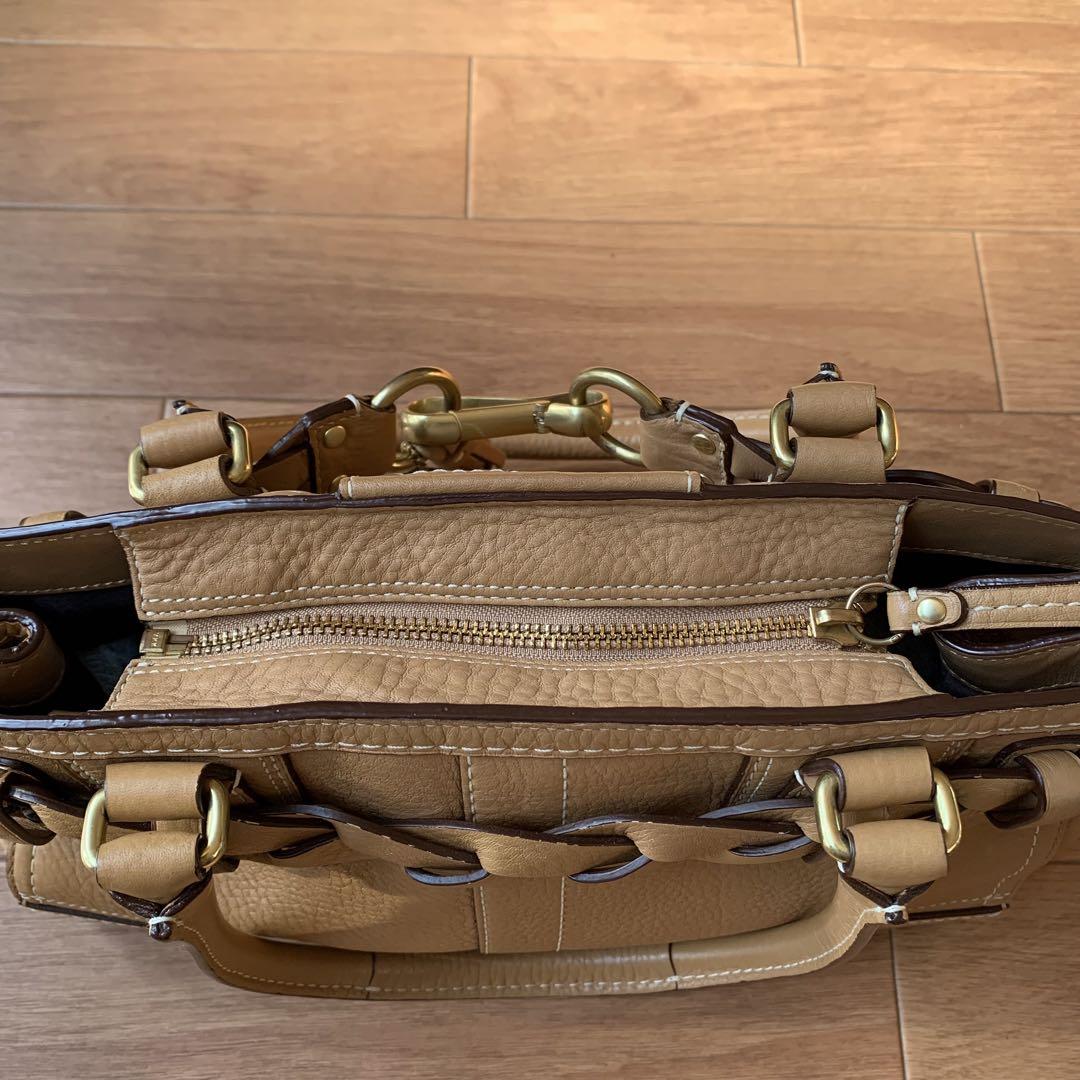 COACH コーチ オールレザー シボ革 ハンドバッグ ゴールド金具