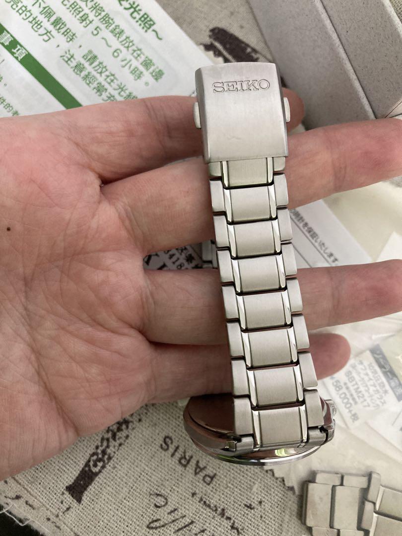 超美品！ SEIKO セイコー チタン 電波ソーラー フルコマ sbtm217
